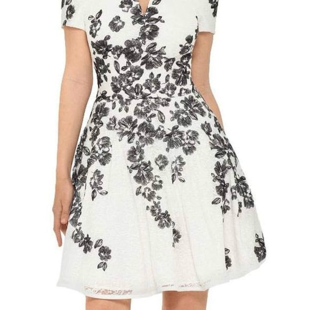 Xscape Black Floral Mini Dress macy’s
